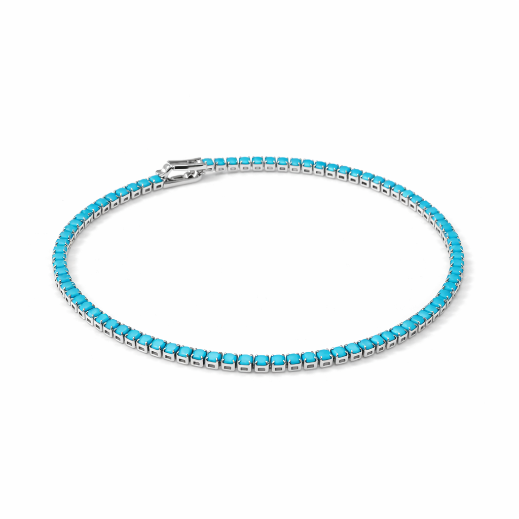 Azure Sapphire Tennis Bracelet