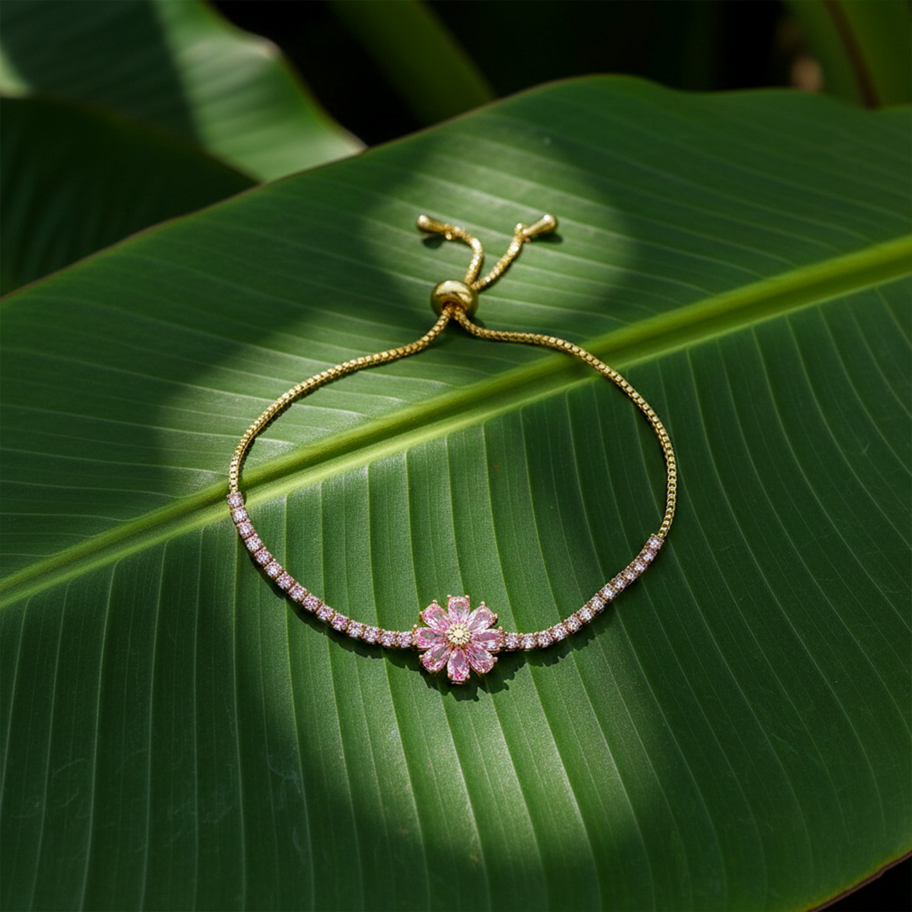 Aurora Bloom Gold Slider Bracelet