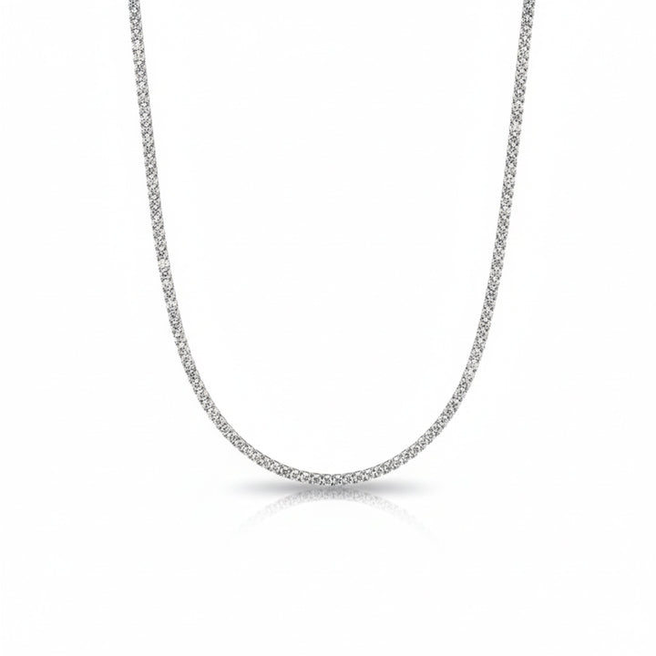 Silver Diamond Tennis Necklace