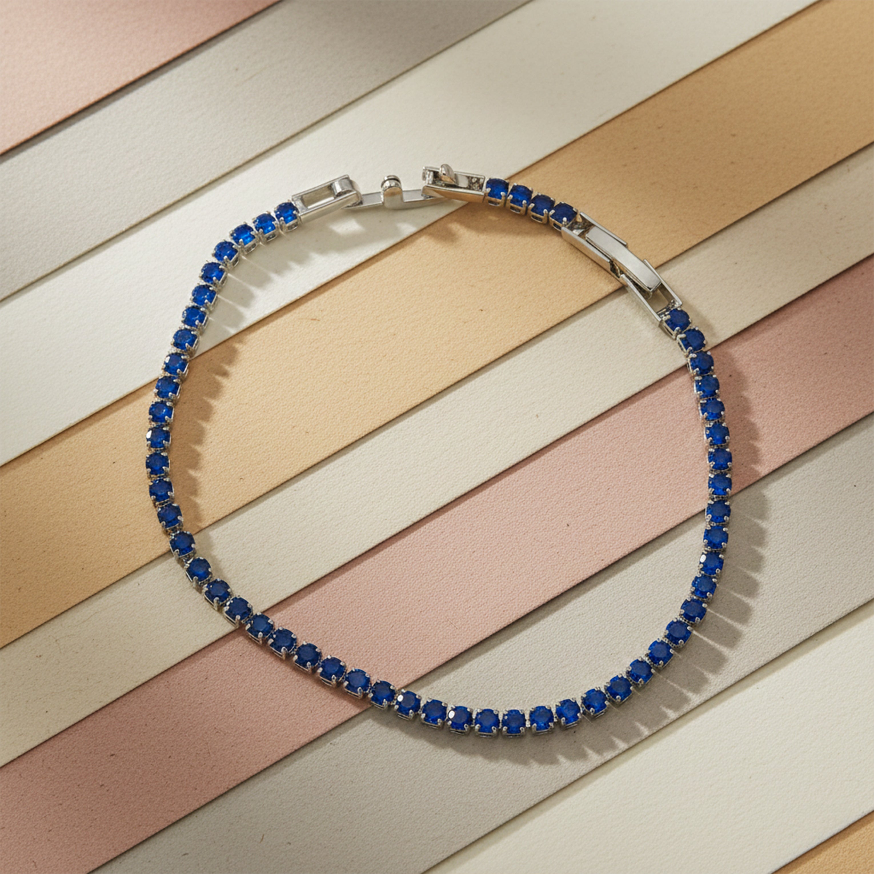 Azure Sapphire Tennis Bracelet