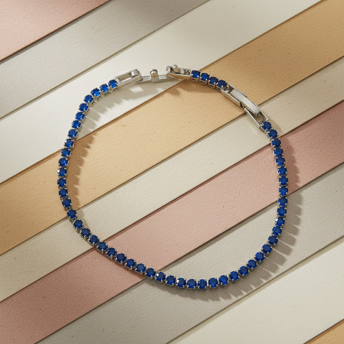 Azure Sapphire Tennis Bracelet