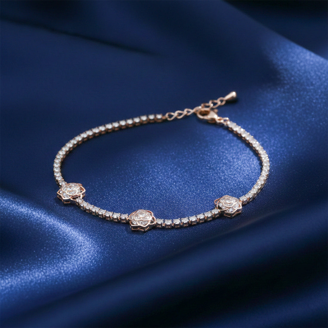 Rose Elegance Diamond Bracelet