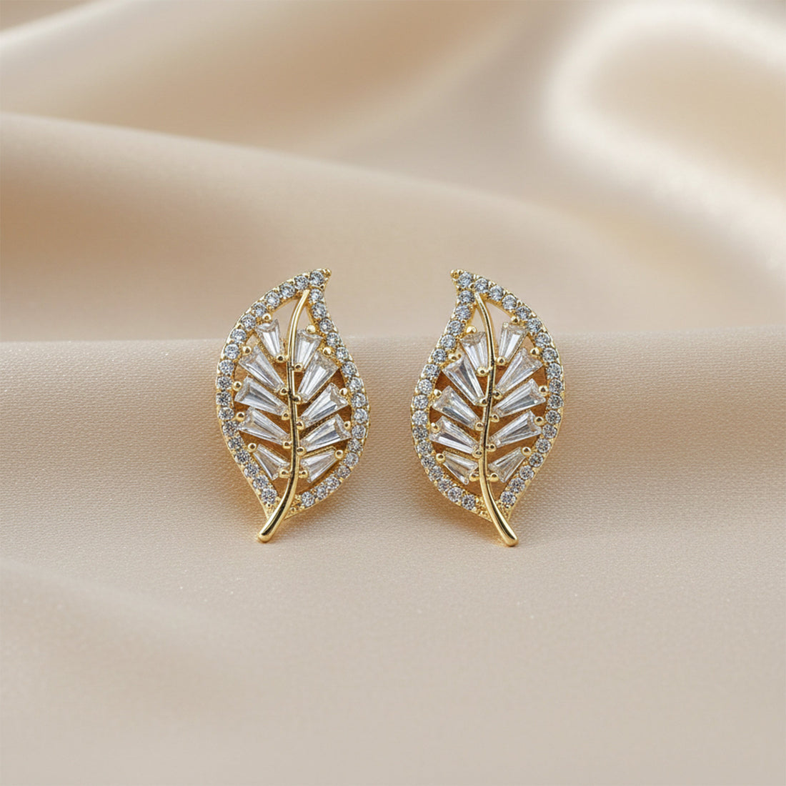 Leaf Luxe Stud Earrings