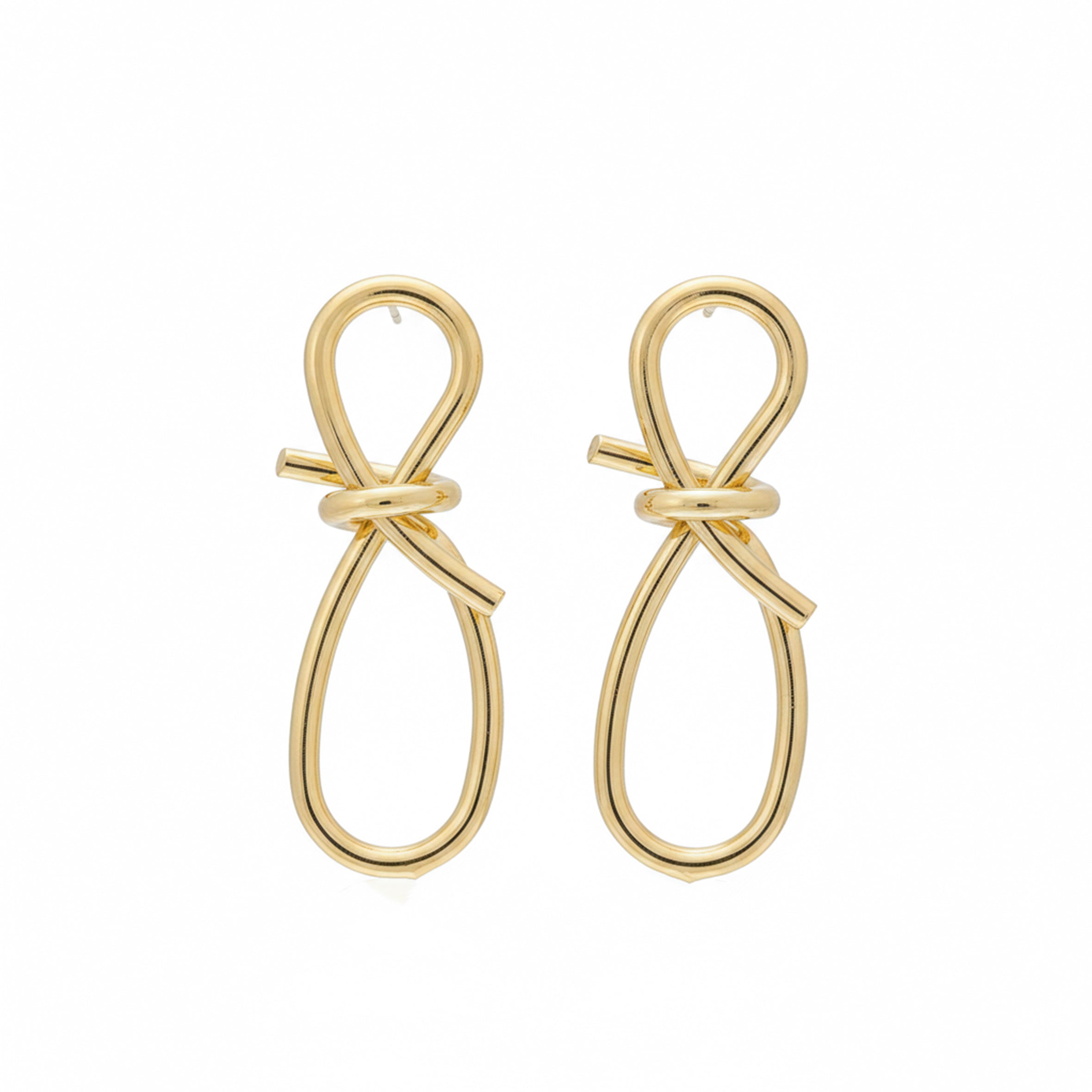 Luxe Knot Loop Drop Earrings