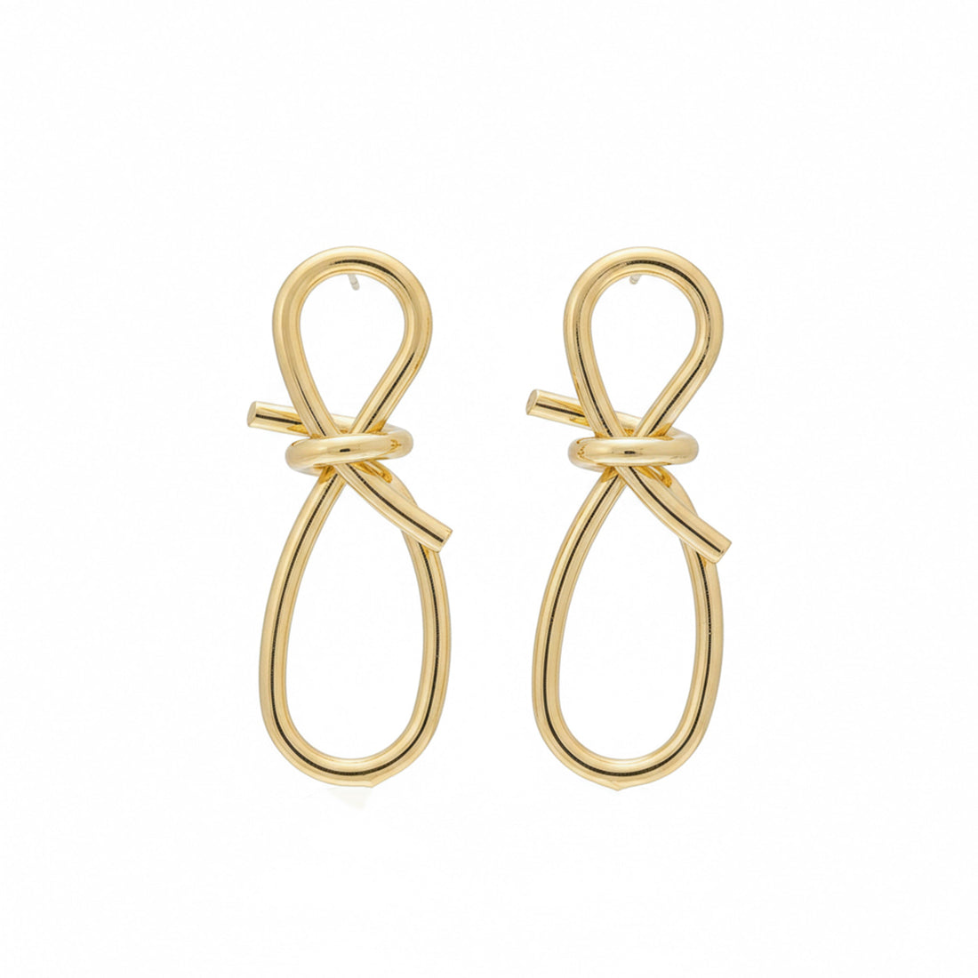 Luxe Knot Loop Drop Earrings