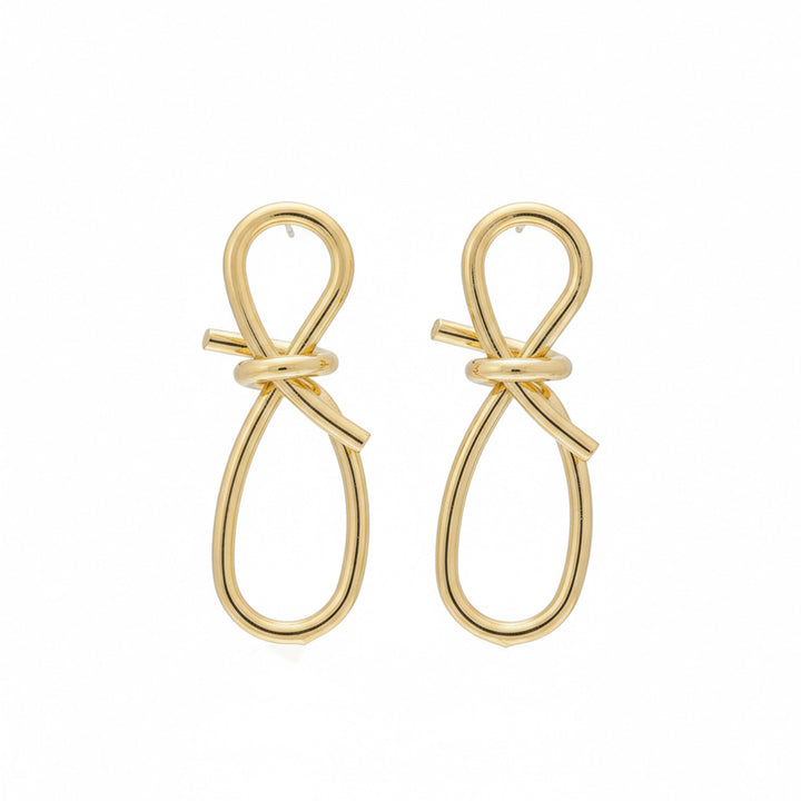 Luxe Knot Loop Drop Earrings