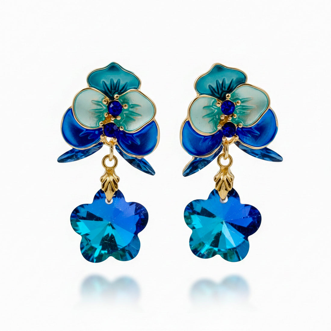 Blue Aura Drops Earrings