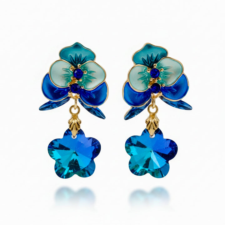 Blue Aura Drops Earrings