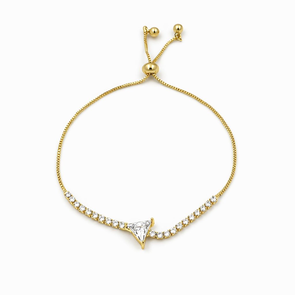 Trinity Diamond Triangle Bracelet