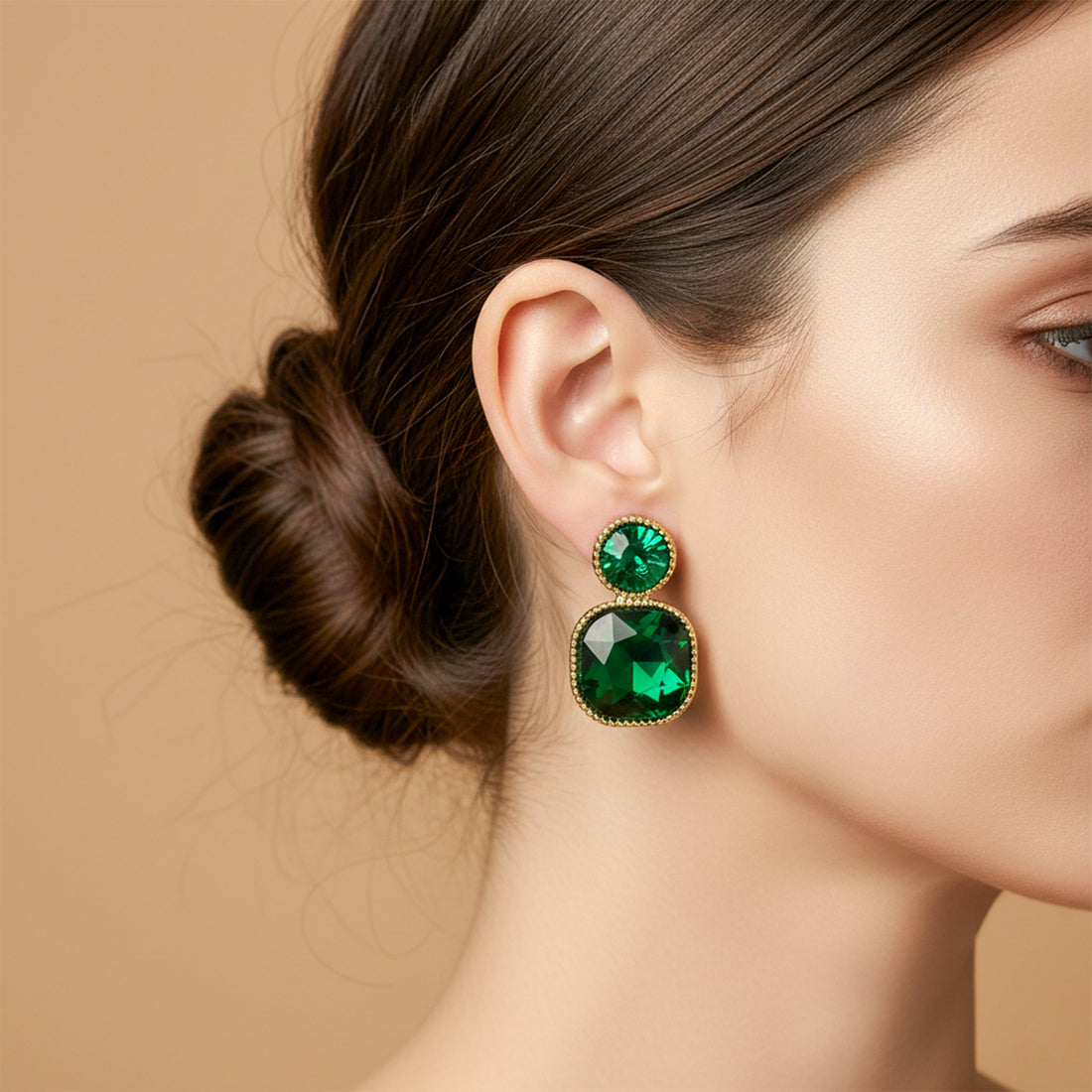 Green Gemstone Earrings
