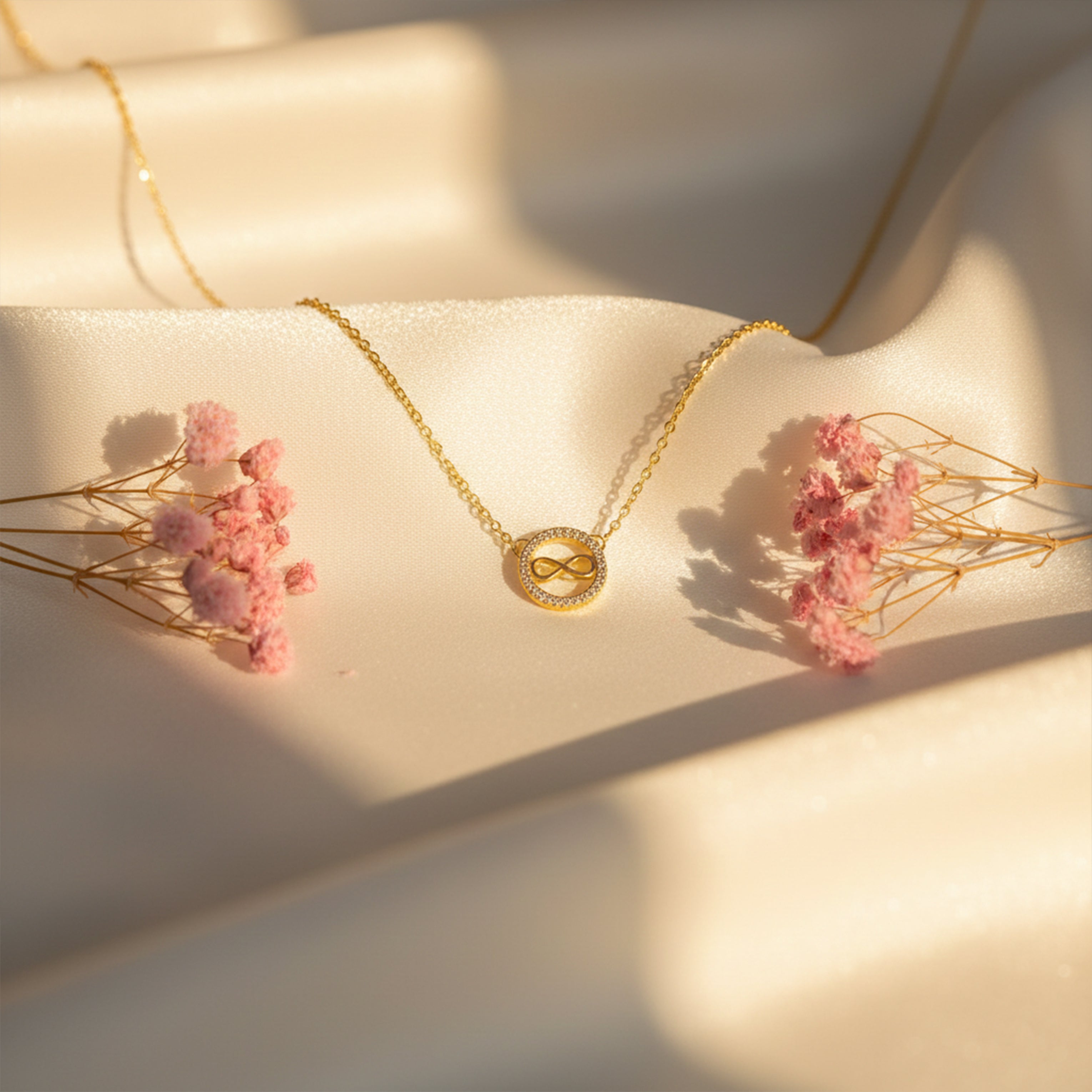 Elegant Gold Infinity Necklace