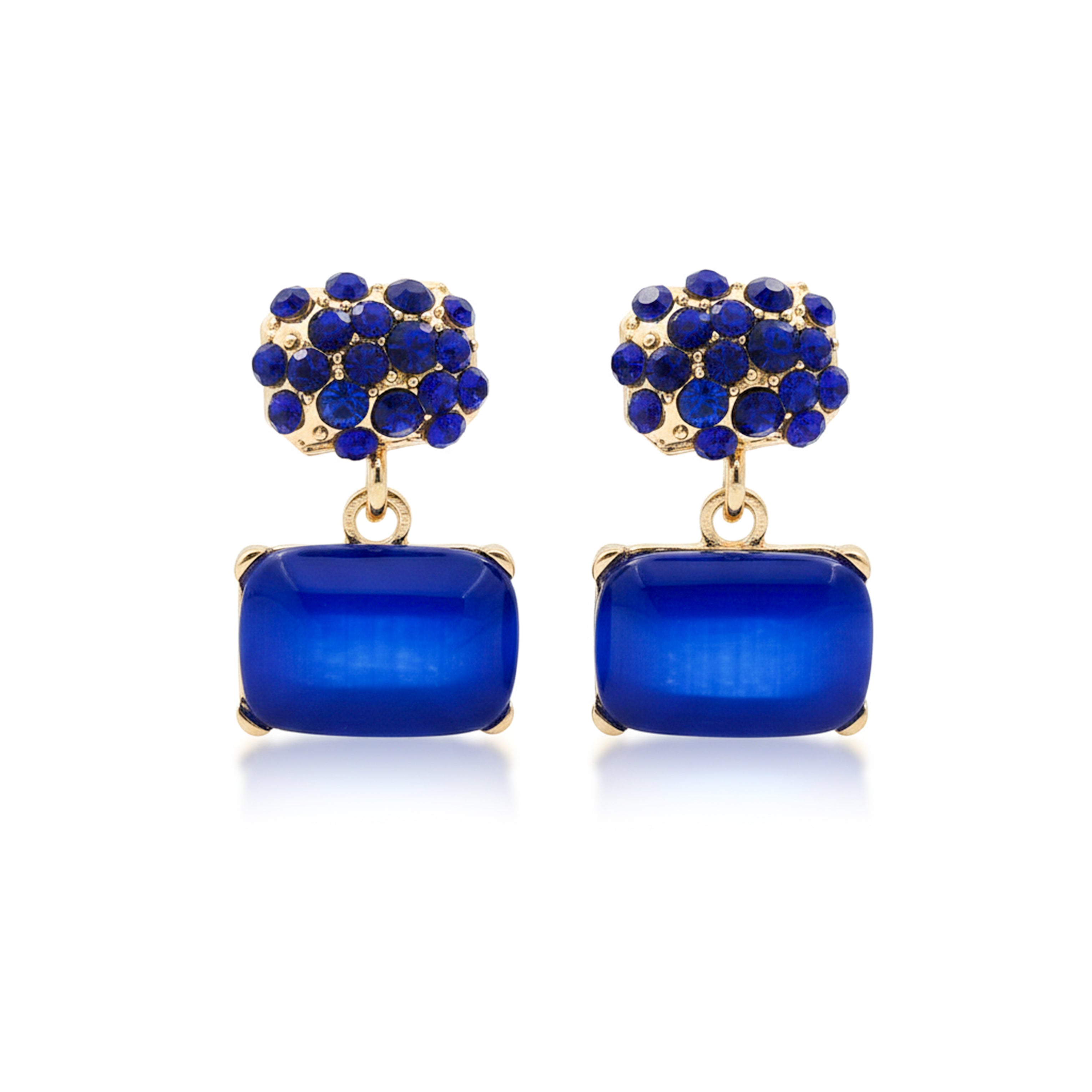 Blue Opulence Drops Earrings