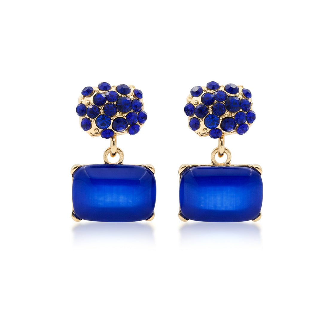 Blue Opulence Drops Earrings