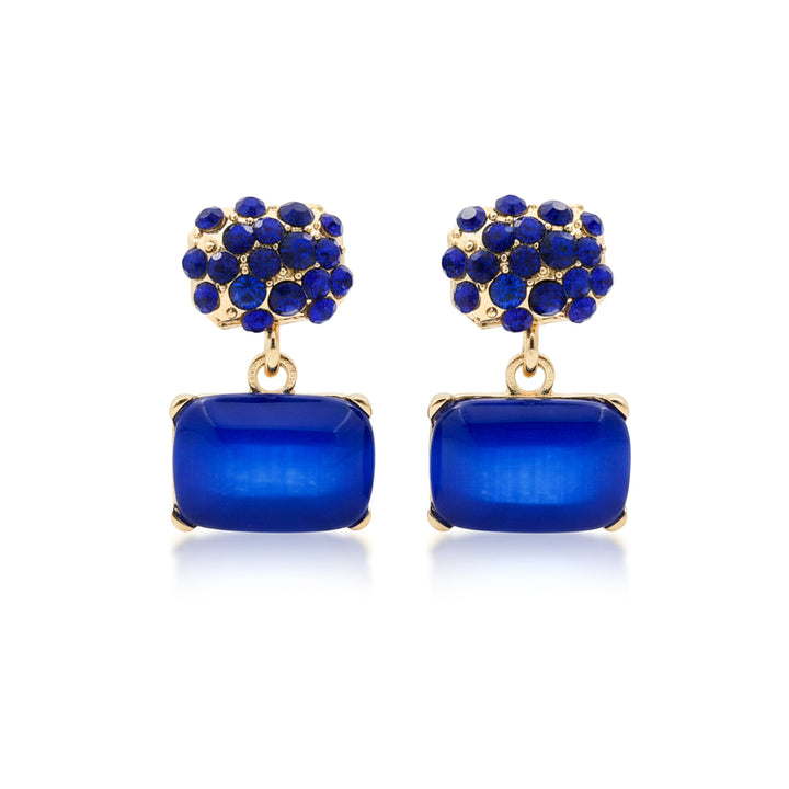 Blue Opulence Drops Earrings