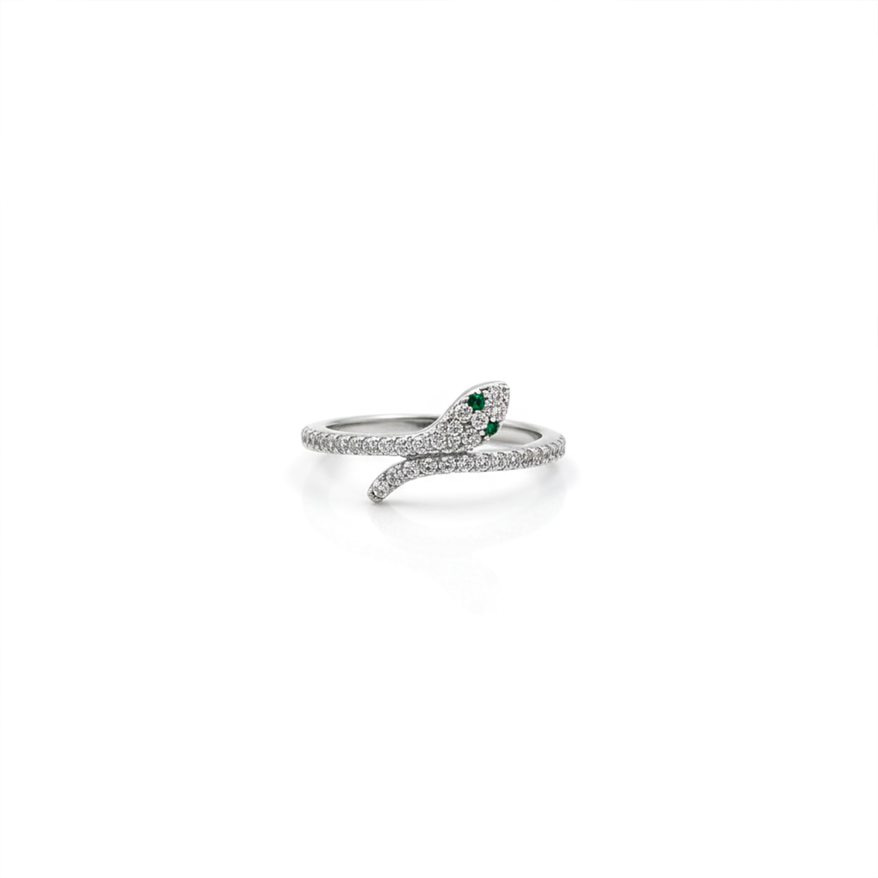 Eye Diamond Snake Wrap Ring