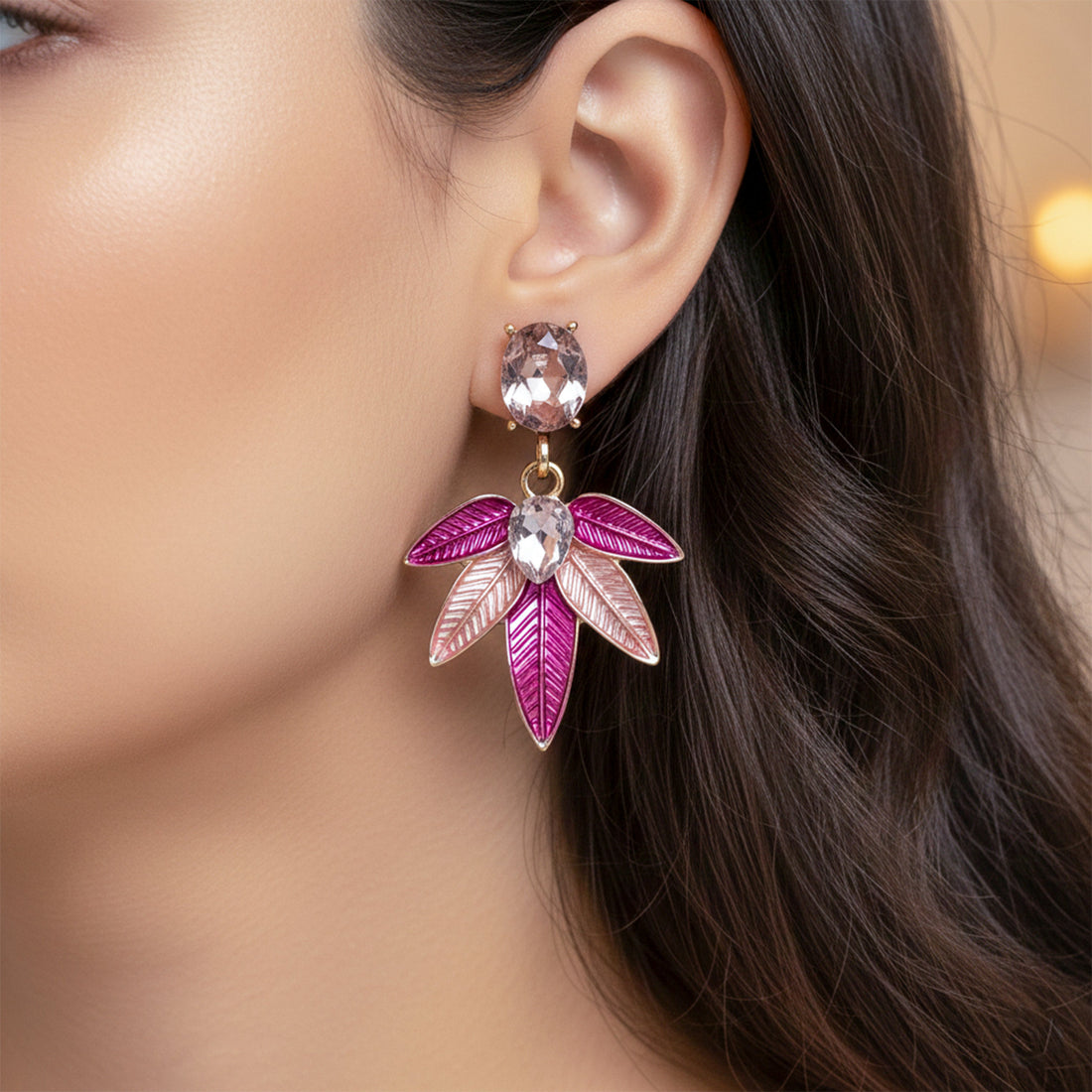 Blush Leaf Luxe Earrings