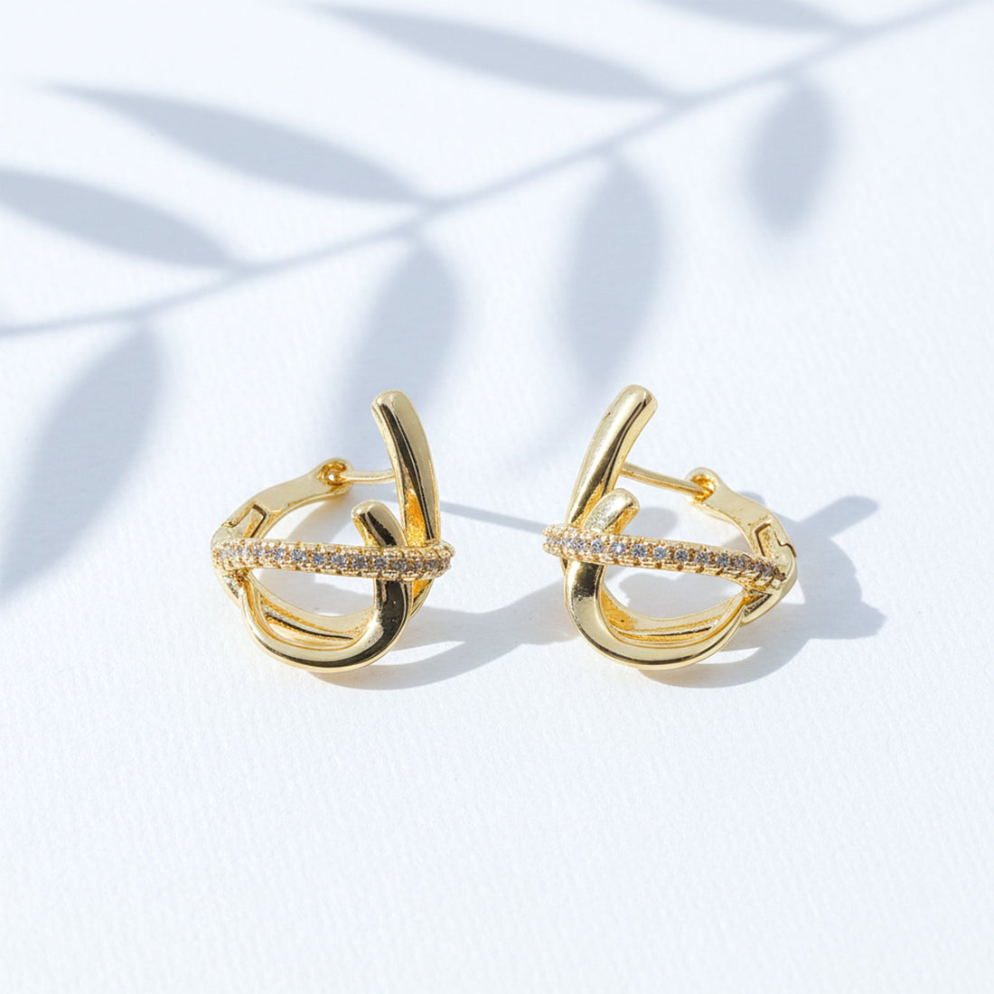 Royal Infinity Twist Gold Earrings