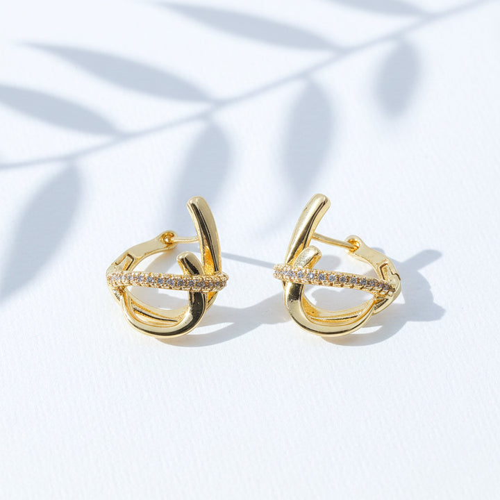 Royal Infinity Twist Gold Earrings