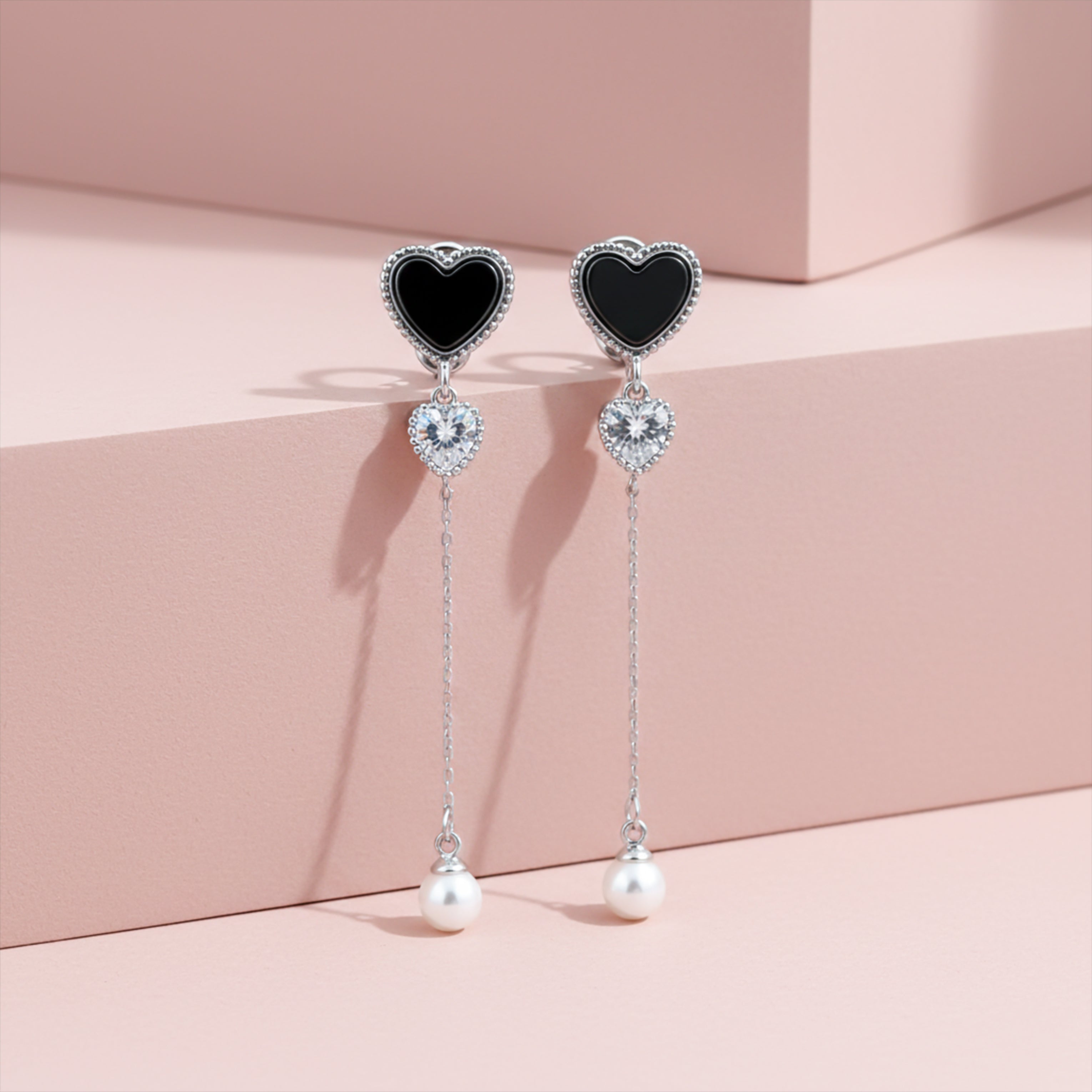 Obsidian Love Pearl Drops
