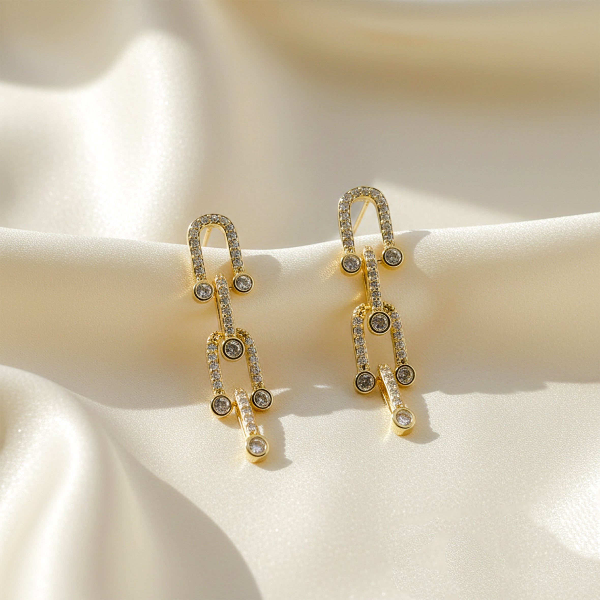 Elite Crystal Ladder Earrings