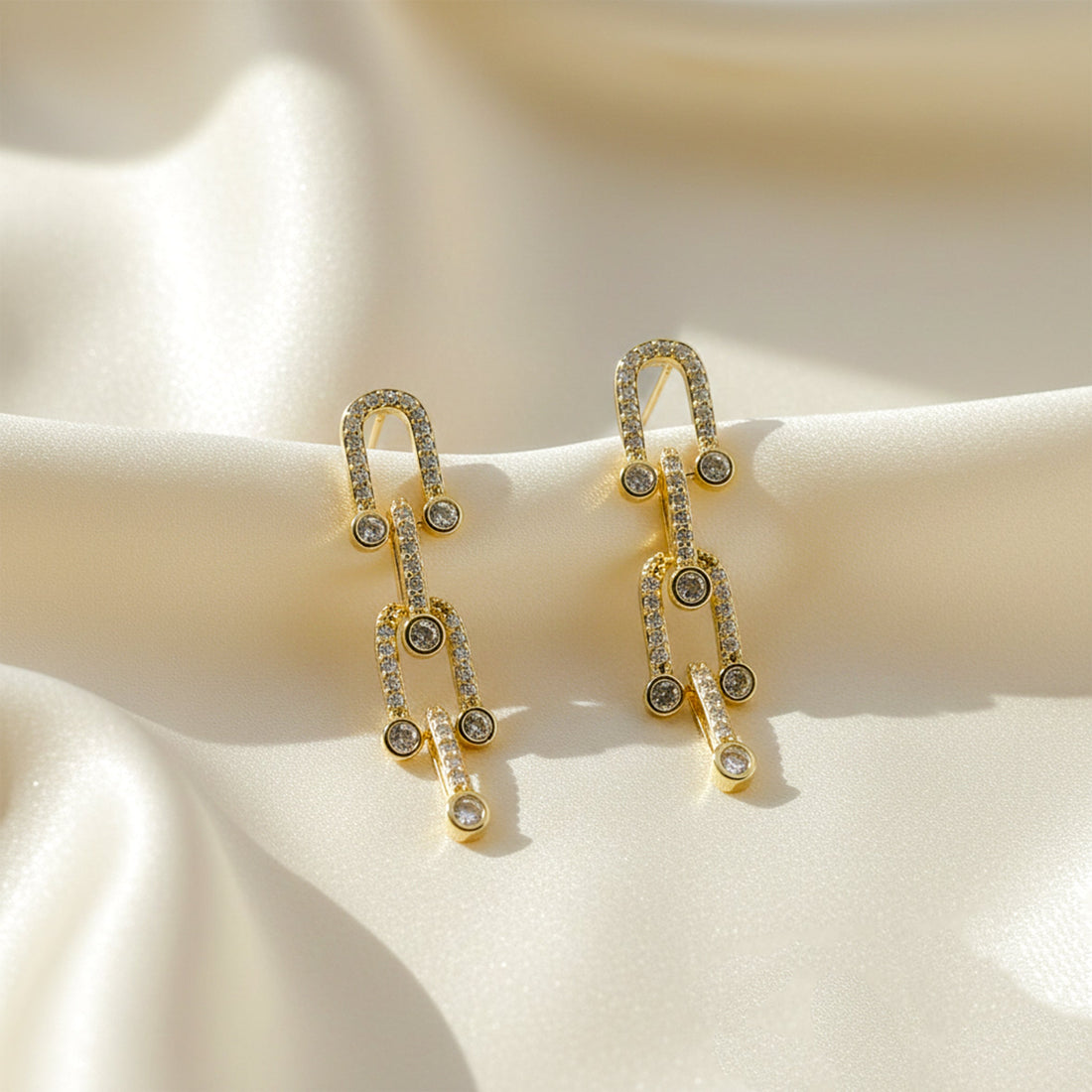 Elite Crystal Ladder Earrings
