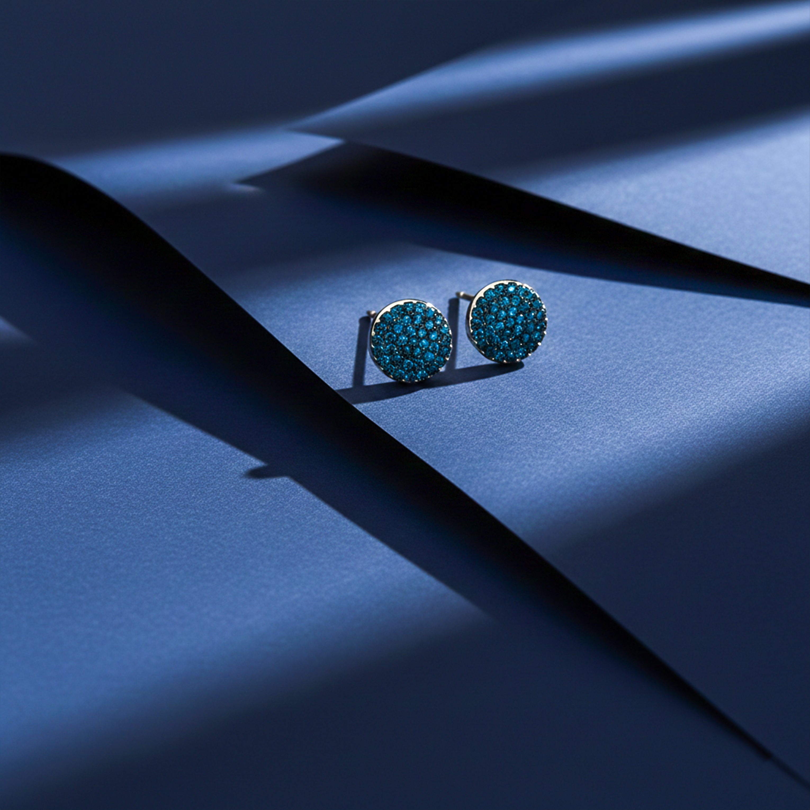 Sapphire Spark Pave Earrings