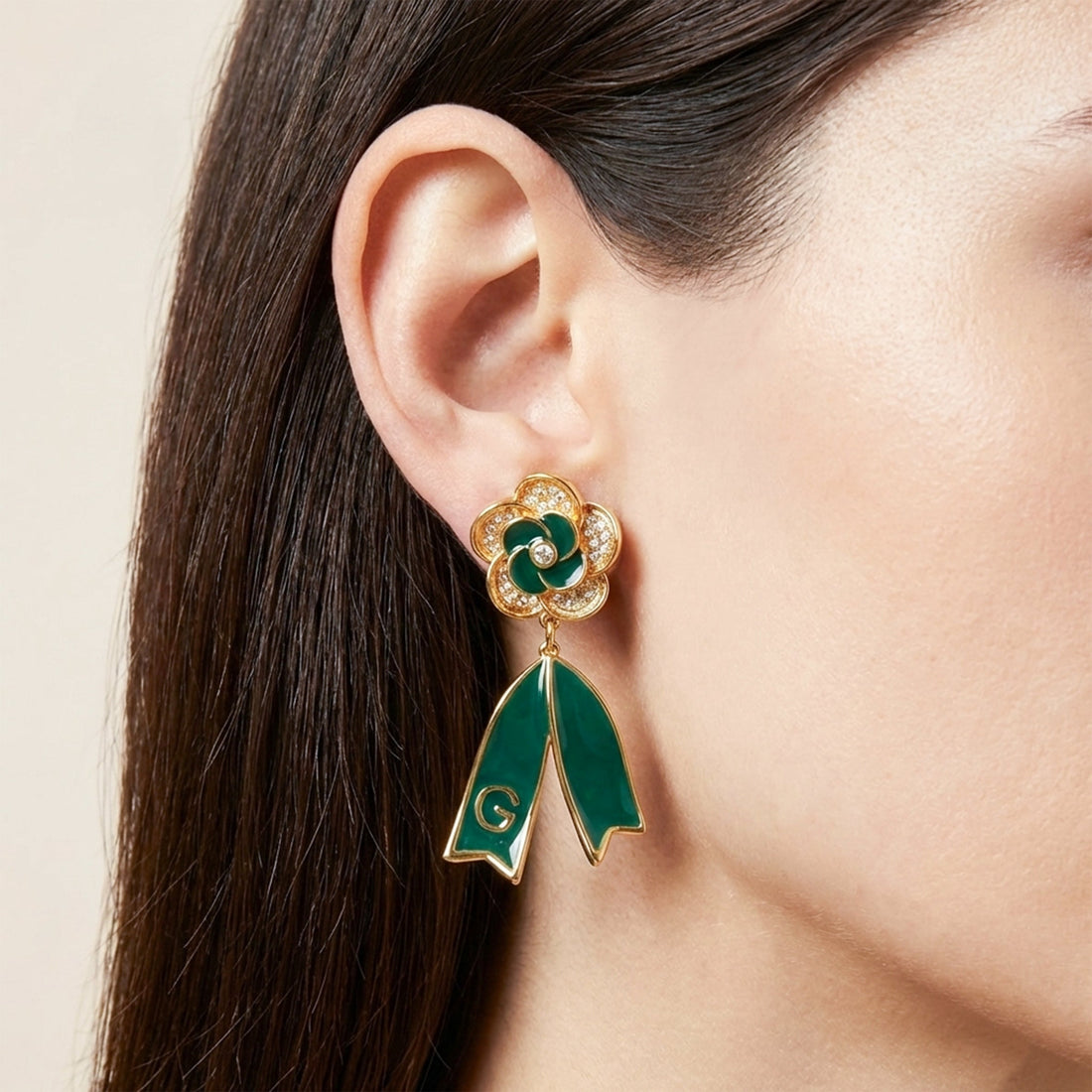 Luxury Bloom Floral Ribbon Earrings
