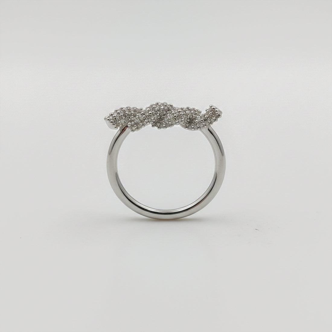 Wave Zircon Ring