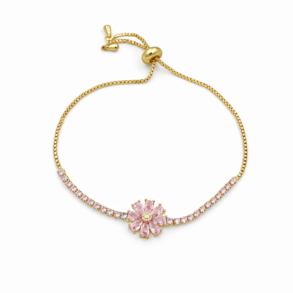 Aurora Bloom Gold Slider Bracelet