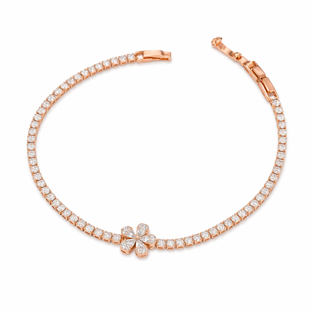 AuraBloom Diamond Chain Bracelet