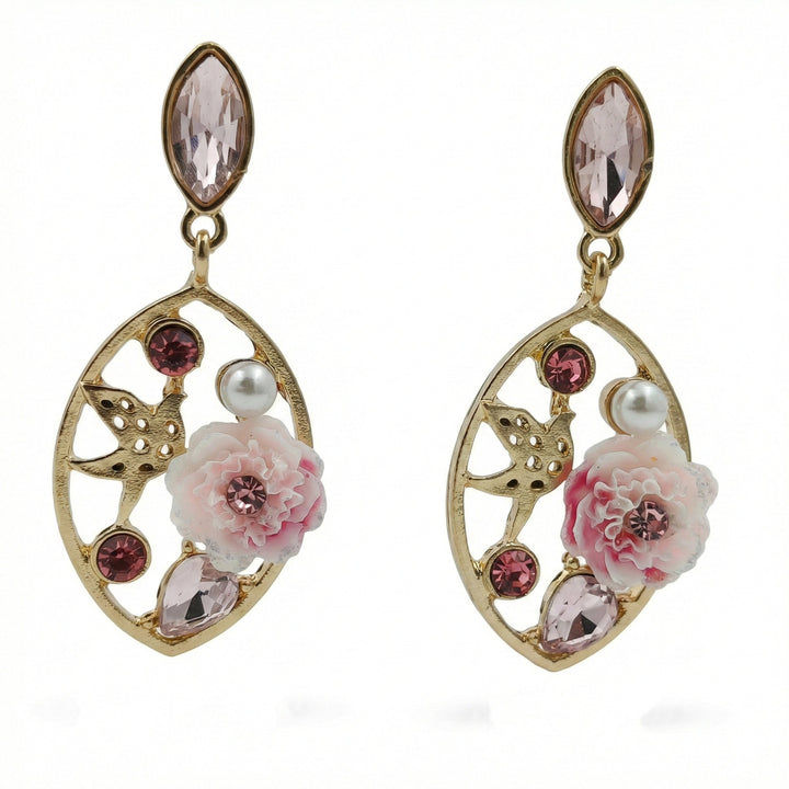 Pink Pearl Elegance Drops Earrings