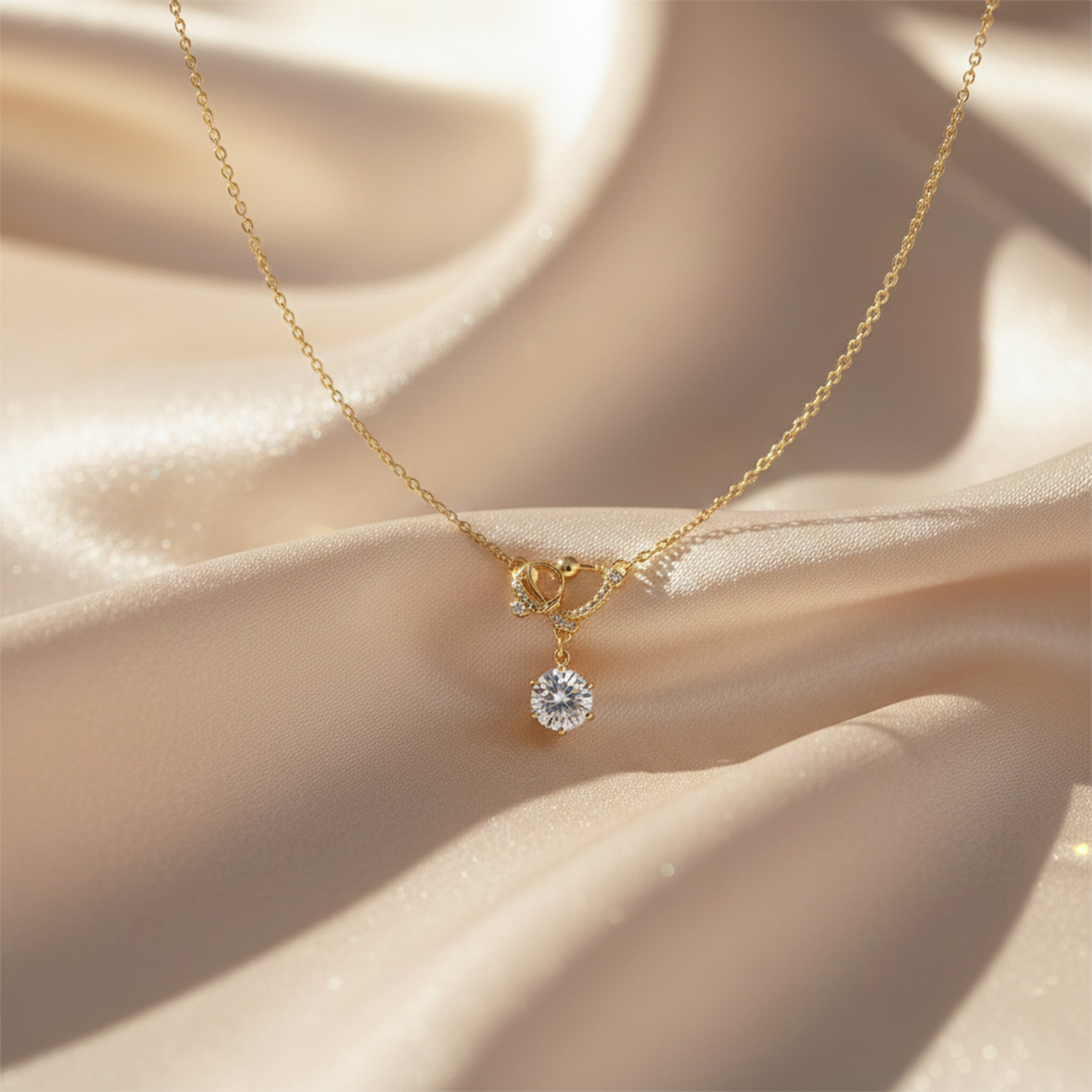 Solitaire Diamond Pendant Necklace