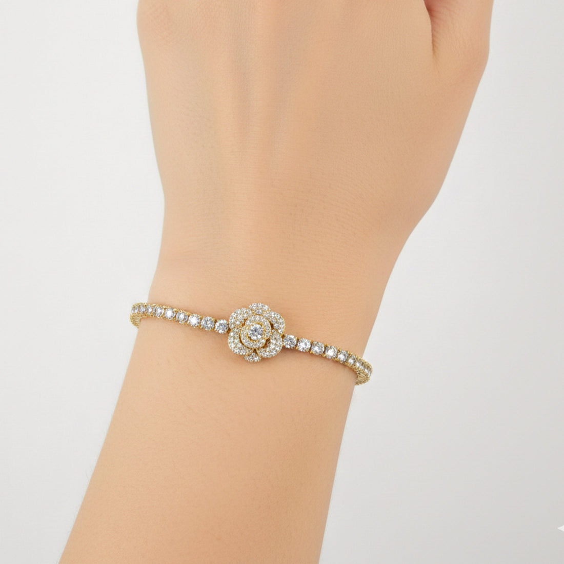 Royal Halo Diamond Tennis Bracelet
