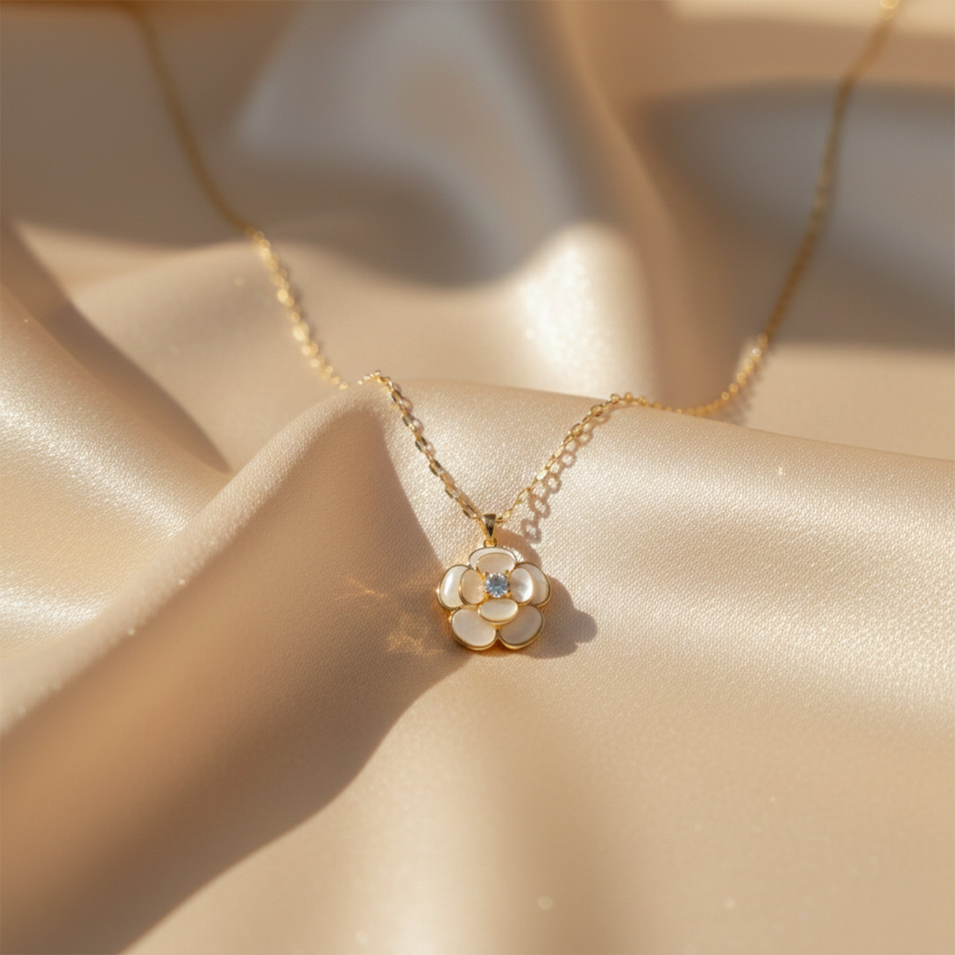 Petite White Blossom Necklace