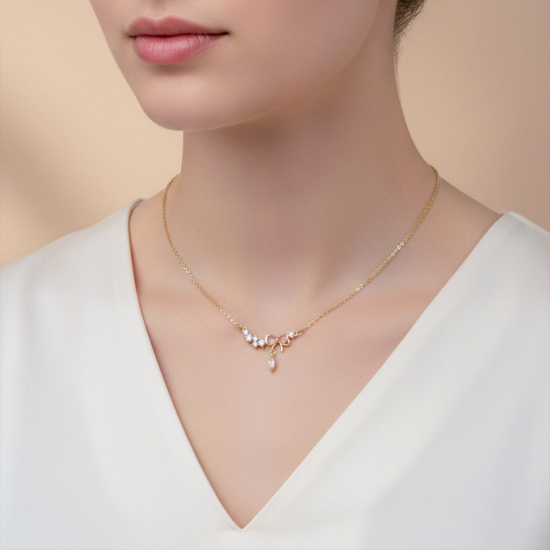 Luxe Golden Butterfly Charm Necklace