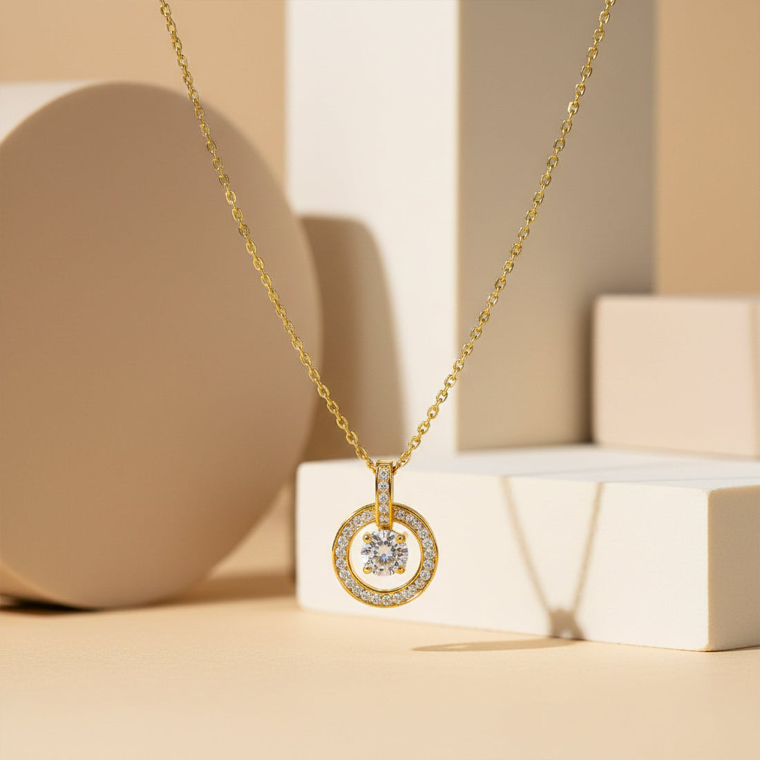 Eternal Halo Diamond Necklace