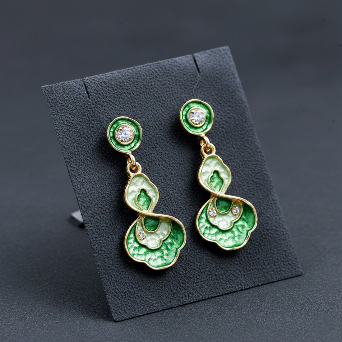 Opaline Green Luxe Earrings