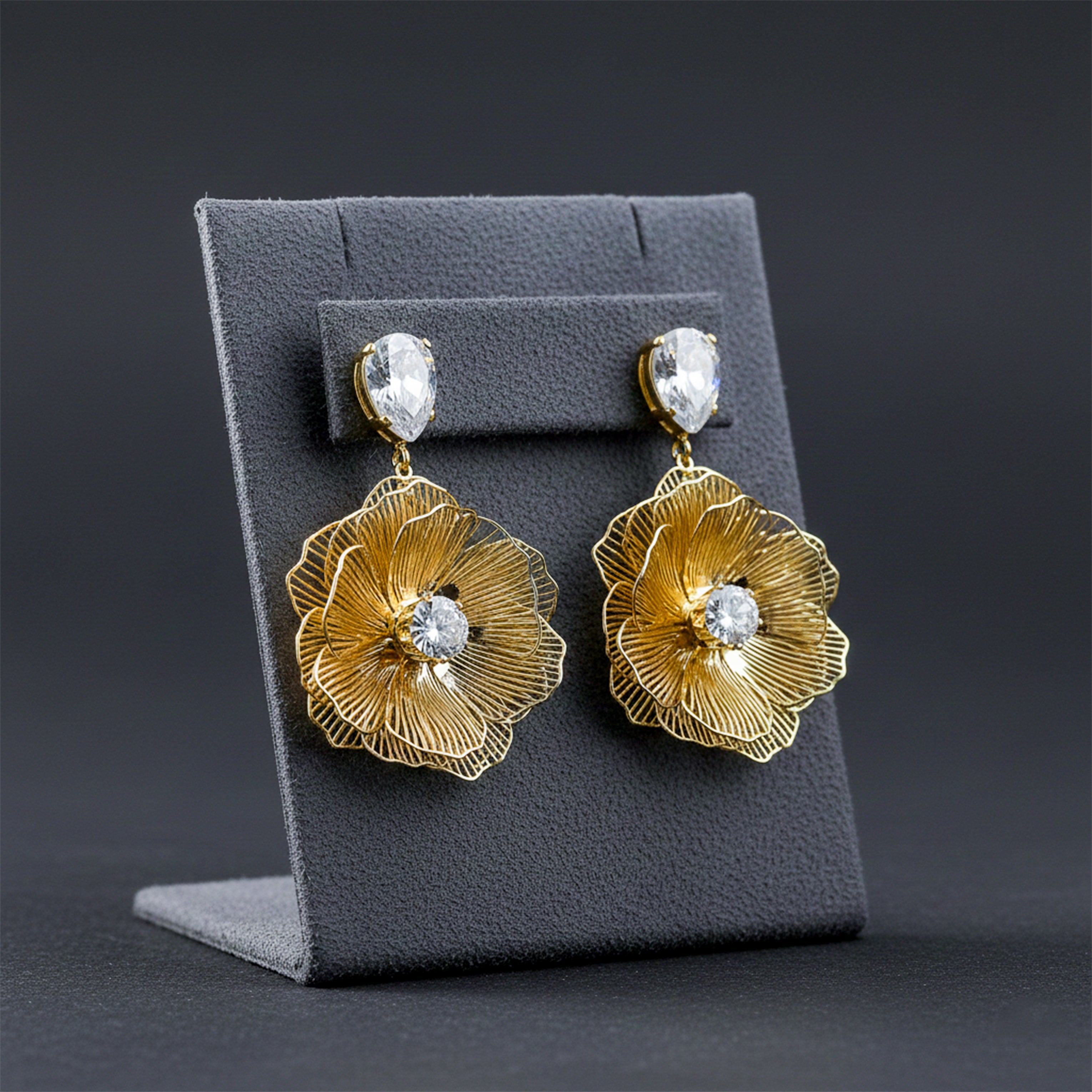 Zeenat Shahi Flower Drop Earrings