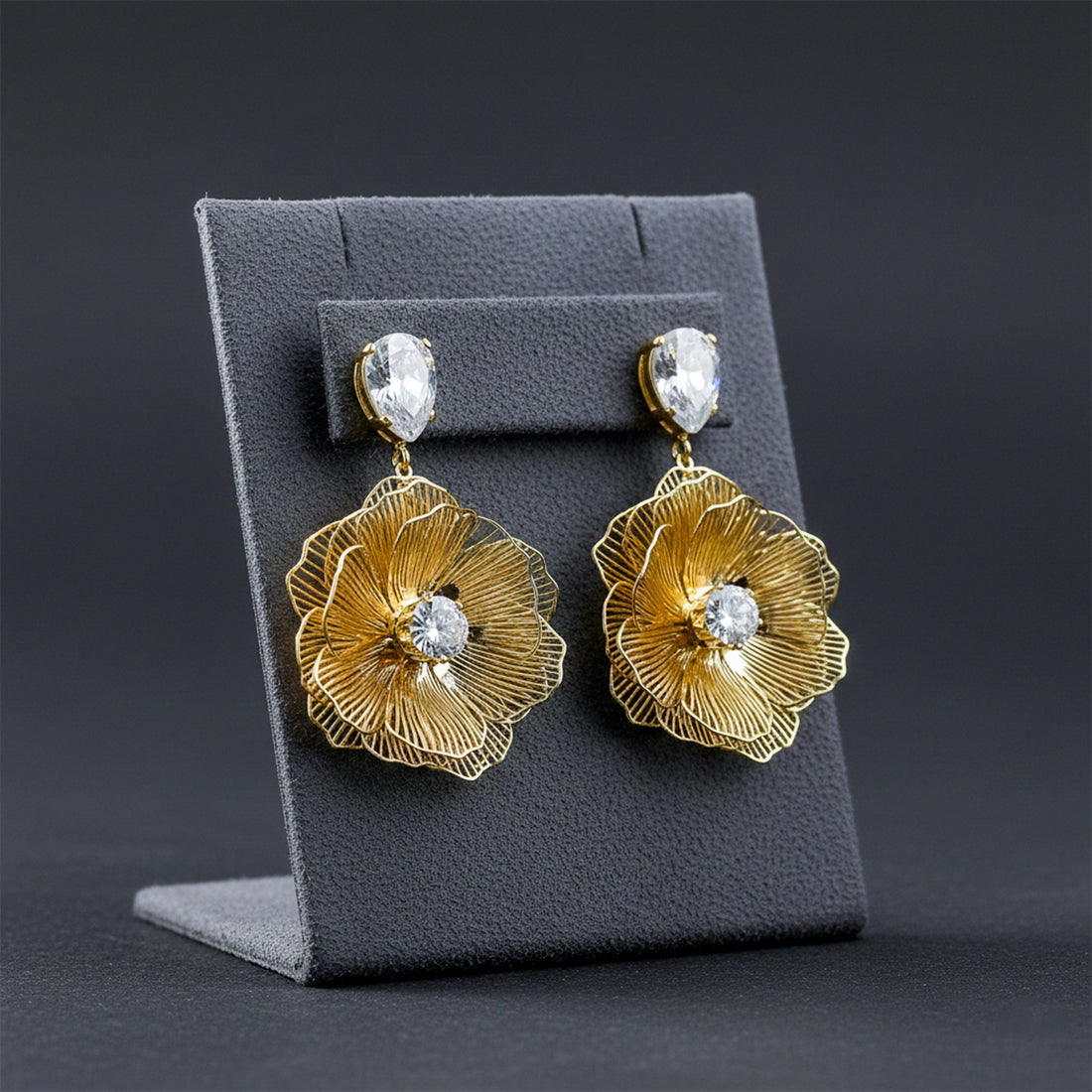 Zeenat Shahi Flower Drop Earrings