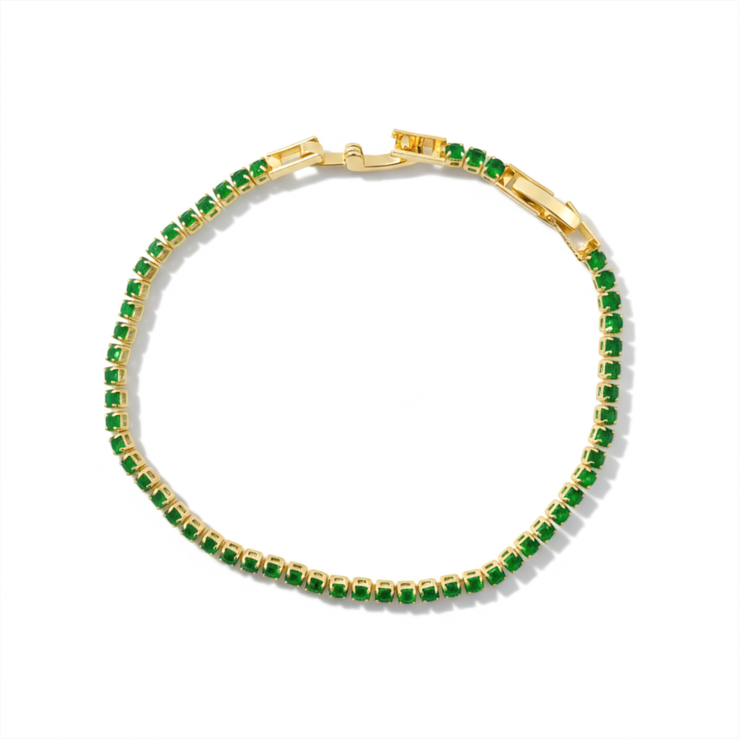 Green Emerald Tennis Bracelet