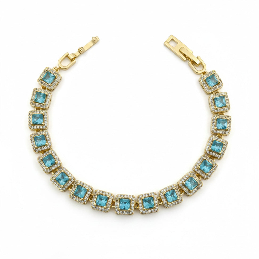 Turquoise Diamond Frame Bracelet