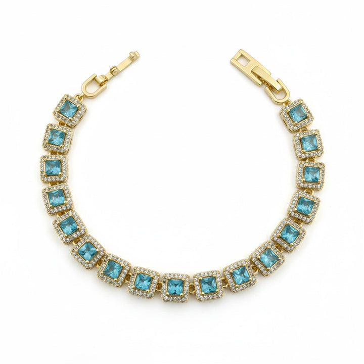 Turquoise Diamond Frame Bracelet