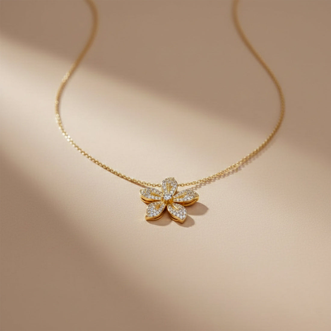 Luxe Floral Sparkle Necklace