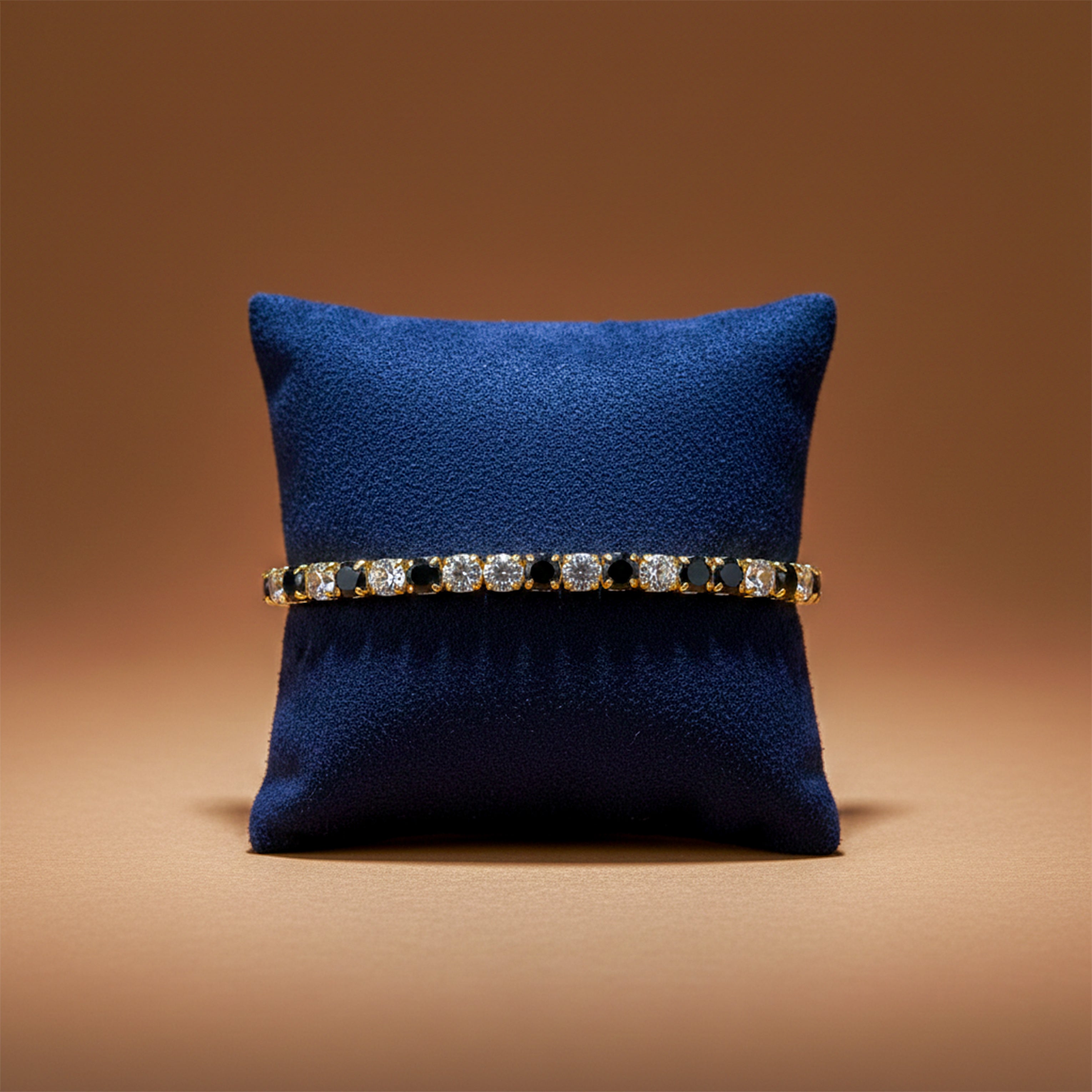 Black & Gold Imperial Tennis Bracelet
