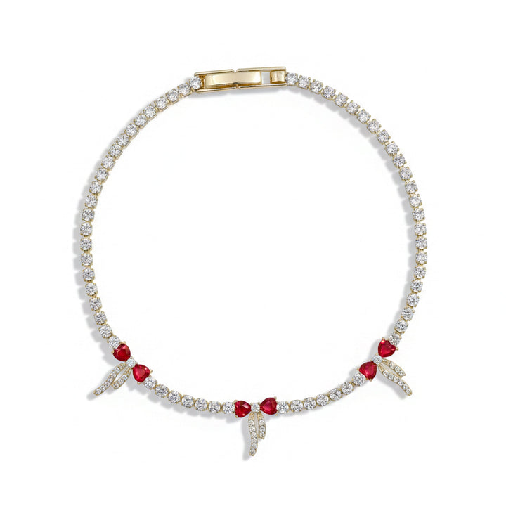 Crimson Luxe Diamond Bracelet