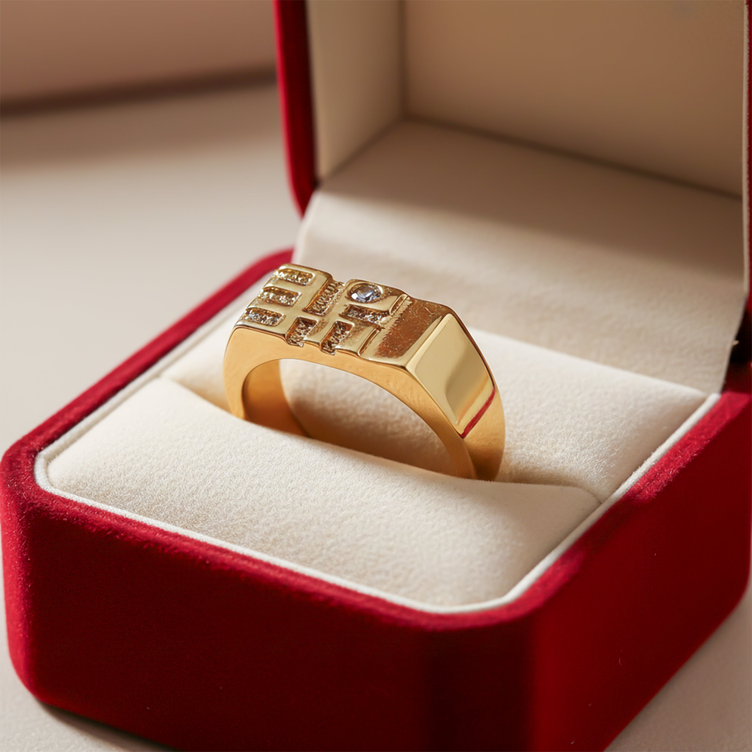 Elite Square Block Ring