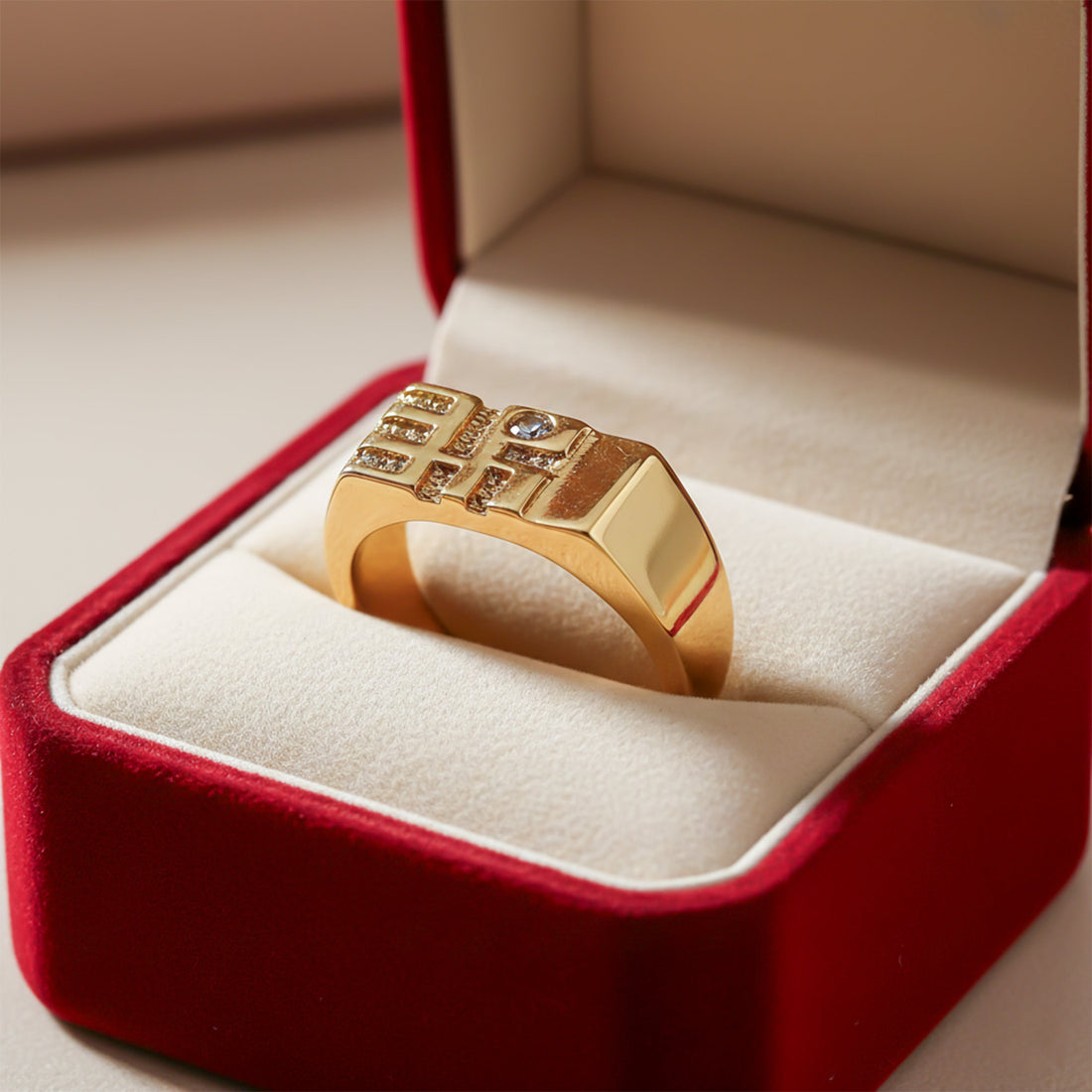 Elite Square Block Ring