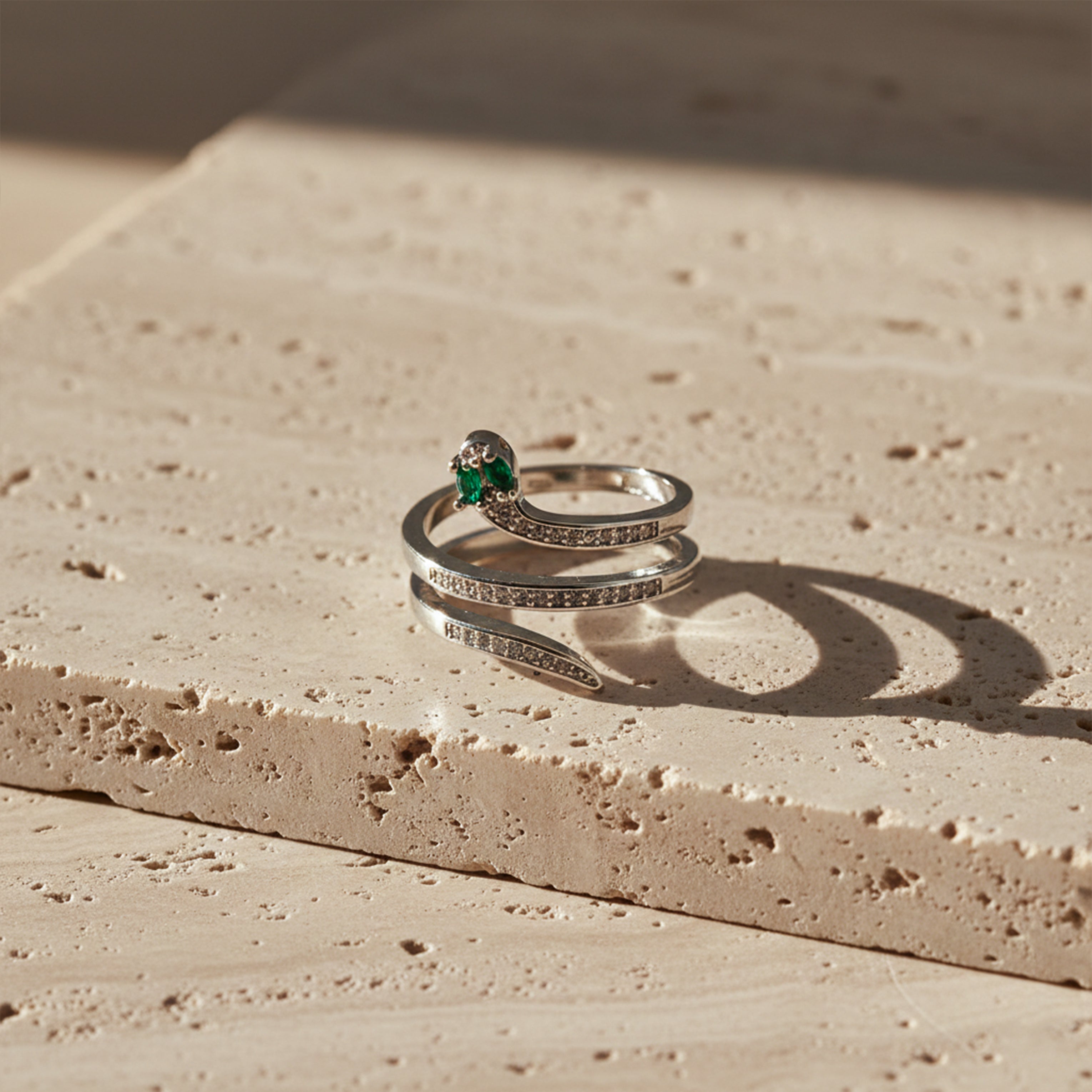 Mystic Emerald Diamond Wrap Ring