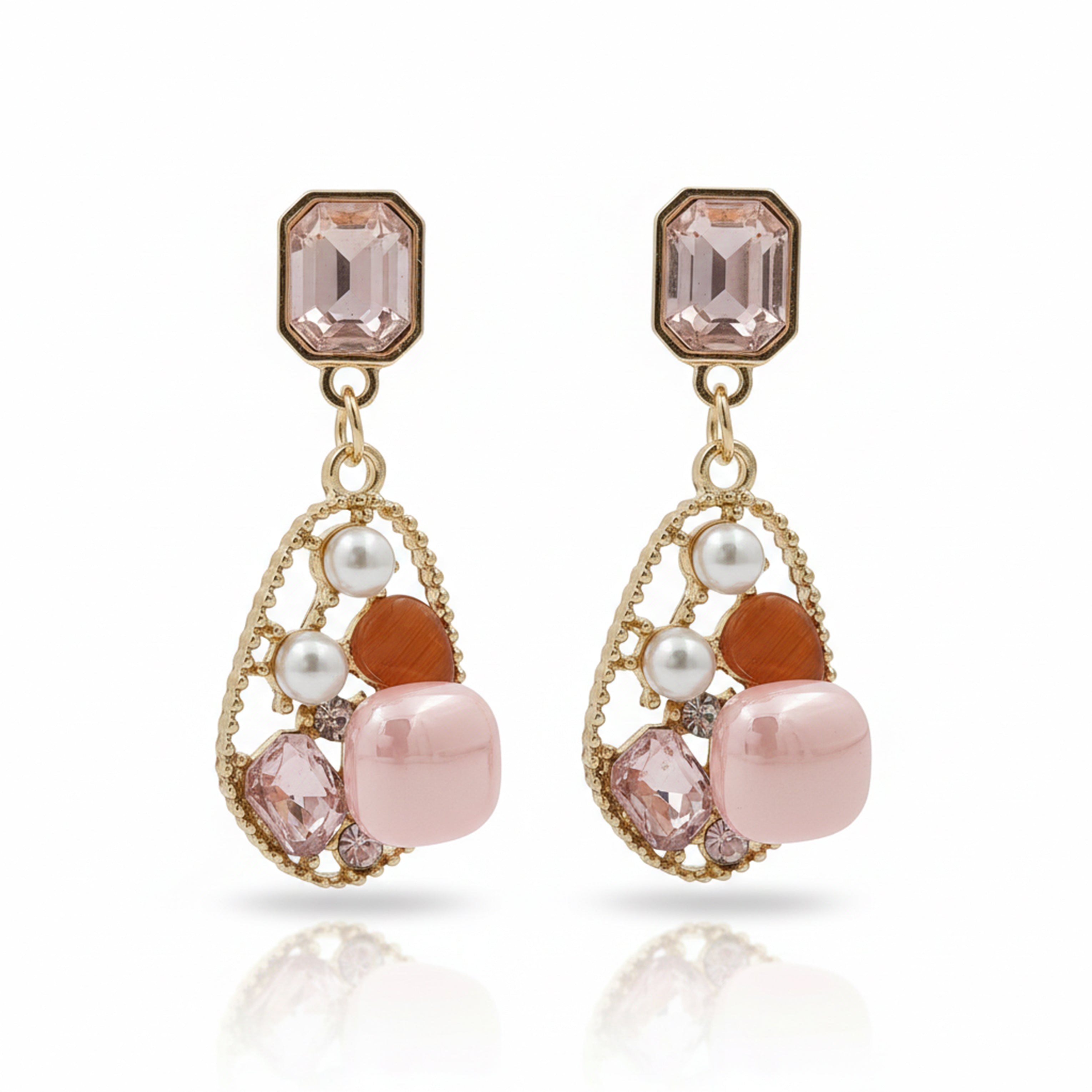 Pink Luxe Charm Earrings