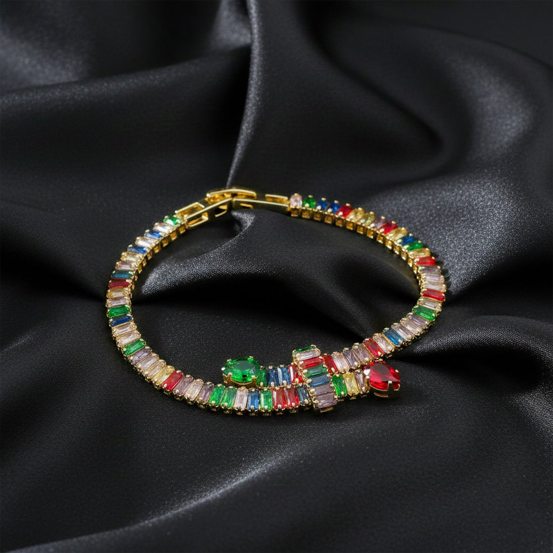 Regalia Rainbow Baguette Tennis Bracelet